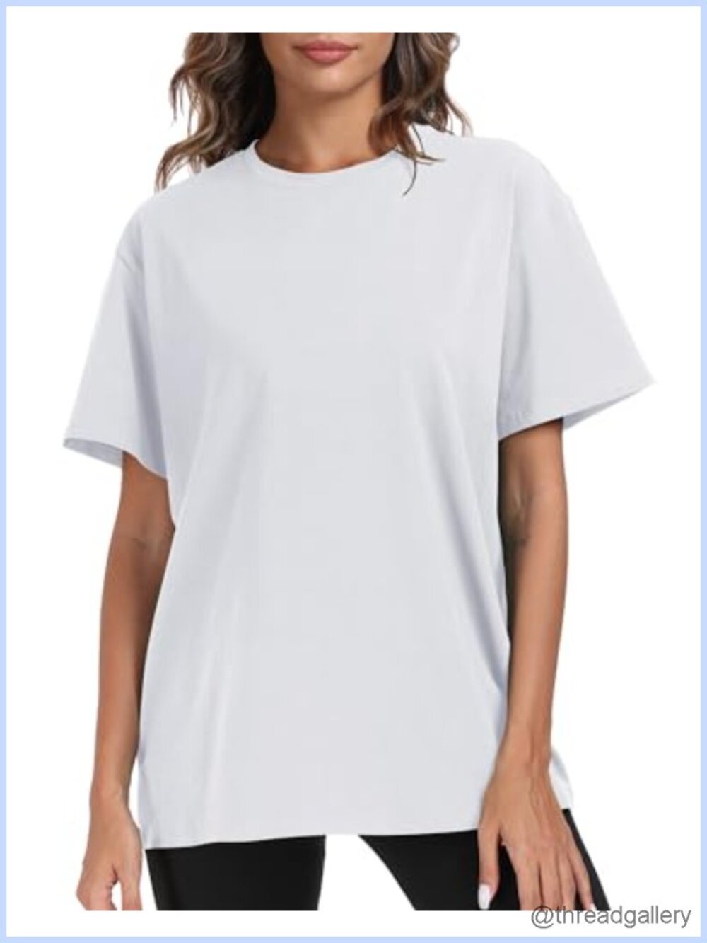 Oversized Cotton Crew Neck Short Sleeve T-Shirt Casual Summer Workout Tee